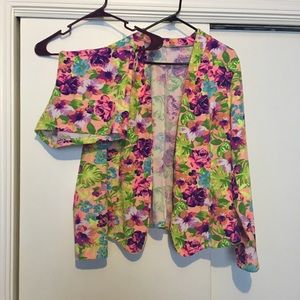 2 piece floral short set